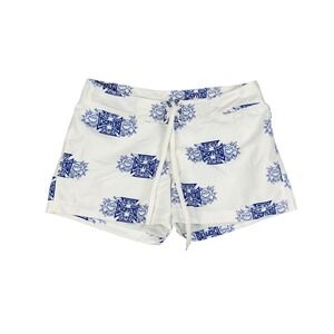Vtg Y2K West Coast Choppers Board Shorts Women's M White Floral Surf Swim